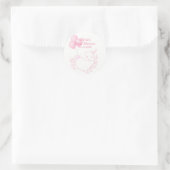 Pink Niedlich Balloon Unicorn Kinderdusche Runder Aufkleber (Tasche)