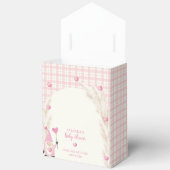 Pink Niedlich Boho Arch Gingham Sweetheart Babydus Geschenkschachtel (Offen)