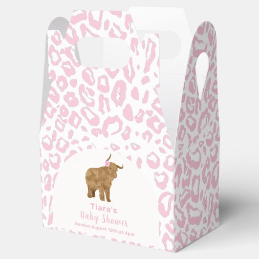 Pink Niedlich Boho Holy Cow Floral Girl Babydusche Geschenkschachtel (Geöffnet)