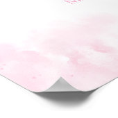 Pink Niedlich Bonjour Bébé Macaron Babydusche Empf Poster (Ecke)