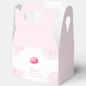 Pink Niedlich Bonjour Bébé Macaron Babydusche Geschenkschachtel (Offen)