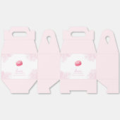 Pink Niedlich Bonjour Bébé Macaron Babydusche Geschenkschachtel (Ungeklappt)