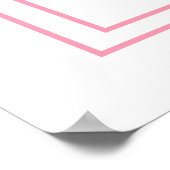 Pink Niedlich Bow Girl Babydusche Willkommen Poster (Ecke)