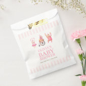 Pink Niedlich Circus Karneval Teddy Bear Babydusch Geschenktütchen (Versiegelt)