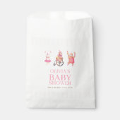 Pink Niedlich Circus Karneval Teddy Bear Babydusch Geschenktütchen (Vorderseite)