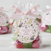 Pink, Niedlich & Curvy St. Patrick's Day Danke Runder Aufkleber