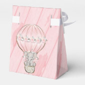 Pink Niedlich Elephant Hot Air Ballon Babydusche Geschenkschachtel (Rückseite)