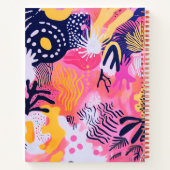 Pink Niedlich Girly School Sozialangst Doodles Notizblock (Rückseite)