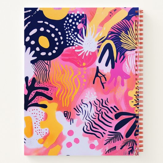 Pink Niedlich Girly School Sozialangst Doodles Notizblock (Rückseite)