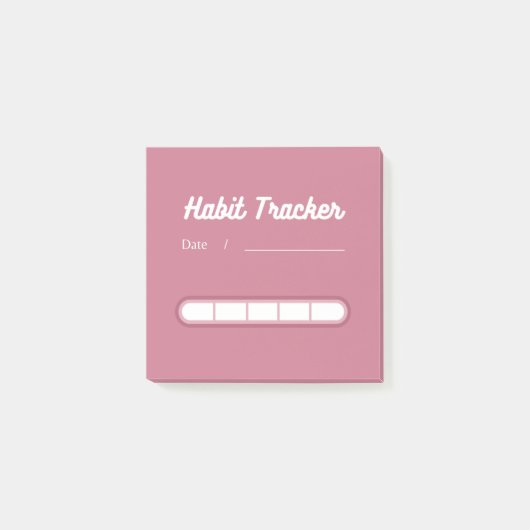Pink Niedlich Habit Tracker Post-it Klebezettel (Vorderseite)