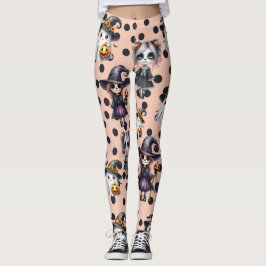 Pink Niedlich Halloween Leggings
