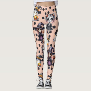 Pink Niedlich Halloween Leggings
