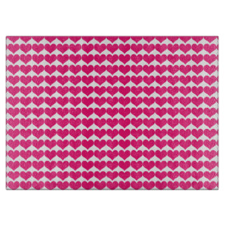 Pink Niedlich Hearts Muster Cutting Board Schneidebrett