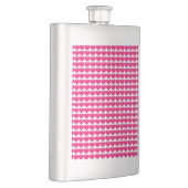 Pink Niedlich Hearts Muster Flasche Flachmann (Rechts)