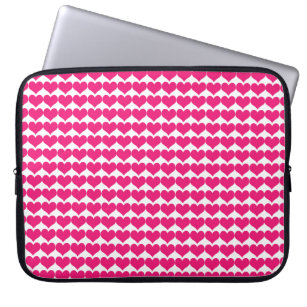 Pink Niedlich Hearts Muster Laptop-Sieb Laptopschutzhülle