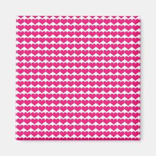 Pink Niedlich Hearts Muster Magnet