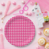Pink Niedlich Hearts Muster Papier Teller (Party)