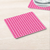 Pink Niedlich Hearts Muster Papier Untersetzer (angewinkelt)