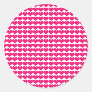 Pink Niedlich Hearts Muster Sticker