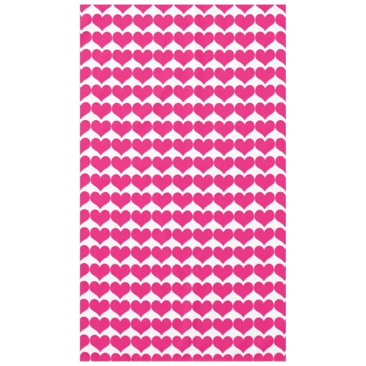 Pink Niedlich Hearts Muster Tableclout Tischdecke (Vorderseite)