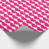 Pink Niedlich Hearts Muster Wrapping Paper Geschenkpapier (Ecke)