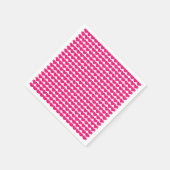Pink Niedlich Hearts Musterpapier Napkins Serviette (Ecke)