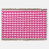 Pink Niedlich Hearts Pattern Throw Blanket Decke (Vorderseite)