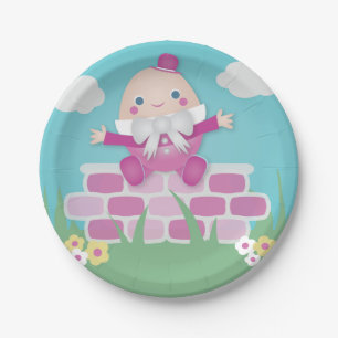 Pink Niedlich Humpty Dumpty Babydusche Pappteller
