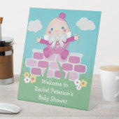 Pink Niedlich Humpty Dumpty Babydusche Sockelschild (In Situ)