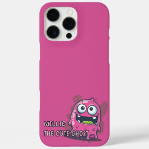 Pink Niedlich Kawaii Ghost iPhone 16 Pro Max Hülle