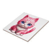 Pink Niedlich Kitty Cat Fliese (Seite)