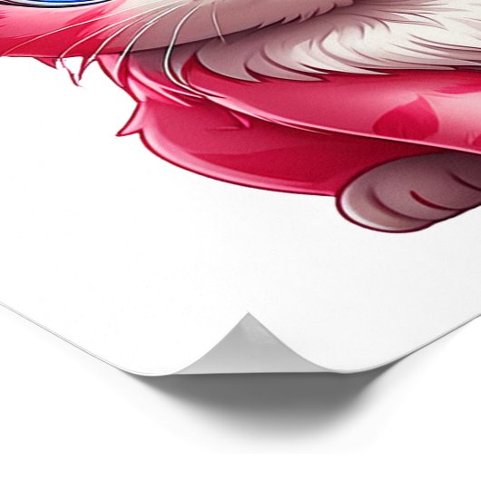 Pink Niedlich Kitty Cat Poster (Ecke)