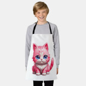 Pink Niedlich Kitty Cat Schürze (Getragen)