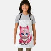 Pink Niedlich Kitty Cat Schürze (Insitu)