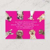 Pink Niedlich kleine Hunde Sitzgelegenheit Visitenkarte (Rückseite)