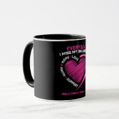 Pink Niedlich Love Memory Daughter Brustkrebs Awa Tasse (Vorderseite Links)