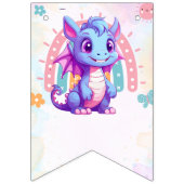 Pink Niedlich Magical Unicorn Dinosaurier Geburtst Wimpelkette (Erste Fahne)