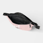Pink Niedlich Monogram Name Girl's Script Bauchtasche (Offen)