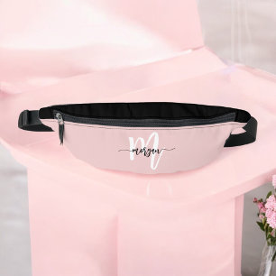Pink Niedlich Monogram Name Girl's Script Bauchtasche