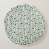 Pink Niedlich n' Curvy Kleeblatts Baby Name St Pat Rundes Kissen (Rückseite)