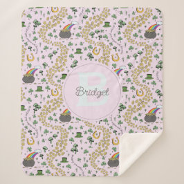 Pink Niedlich n' Curvy Kleeblatts Baby Name St Pat Sherpadecke