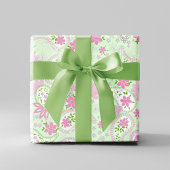 Pink Niedlich Paisley Druckmuster Geschenkpapier Set