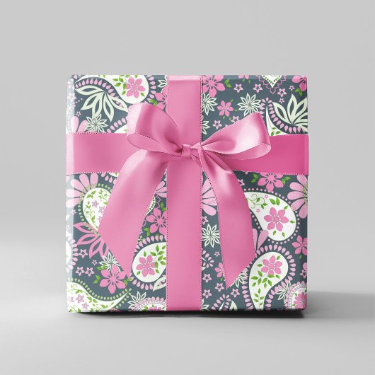 Pink Niedlich Paisley Print Modern Pattern Geschenkpapier Set