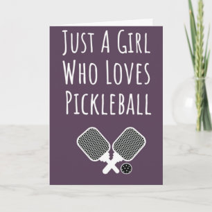 Pink Niedlich Pickleball Grußkarten für Mädchen Ki Karte