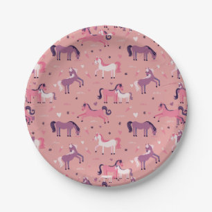 Pink Niedlich Pony Pappteller