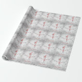 Pink Niedlich Snowman Weihnachtswrapping Paper Geschenkpapier (Ungerollt)