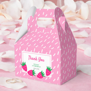 Pink Niedlich Strawberry Girl Geburtstag Vielen Da Geschenkschachtel