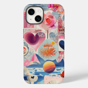 Pink Niedlich Trendy Preppy Collage Scrapbook Case-Mate iPhone 14 Hülle