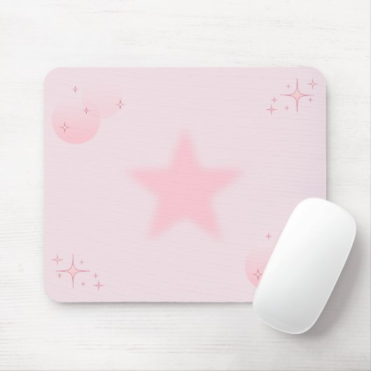 Pink Niedliche Ästhetik Mousepad (Mit Mouse)