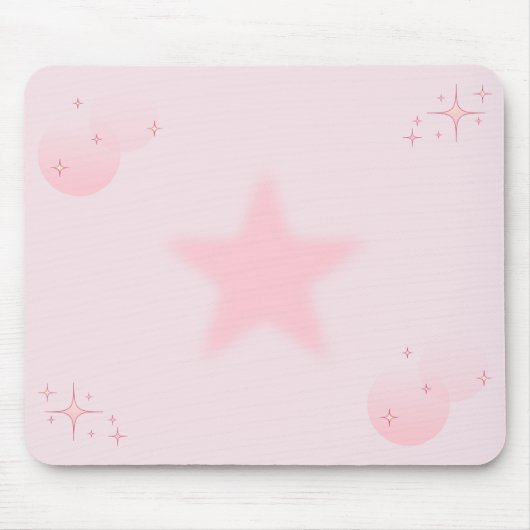 Pink Niedliche Ästhetik Mousepad (Vorne)